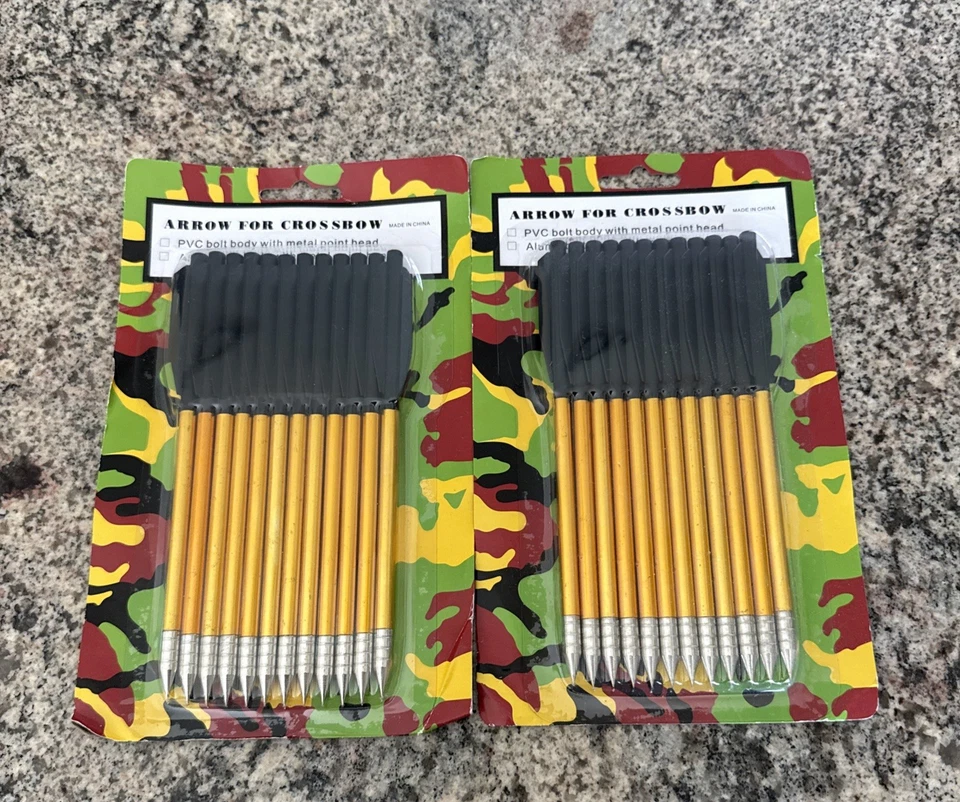 Lote de 2-12 pacotes de flechas para besta PVC corpo de parafuso com cabeça de ponta de metal - Imagem 3 de 3