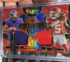 2025 Panini Select Marquise Brown MVJ-MBN Prizm Memorabilia Ravens Chiefs
