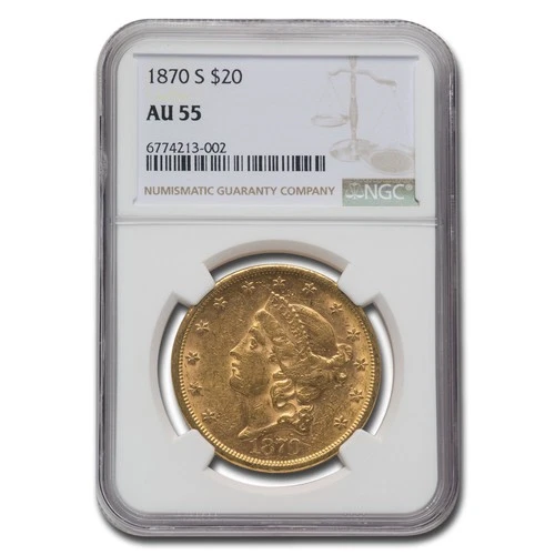 1870-S Liberty Double Eagle — photo from the most recent tracked eBay sale