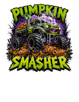 Pumpkin Smasher Monster Truck children t shirt