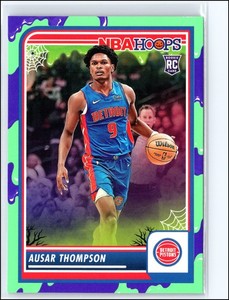 Ausar Thompson Slime 2023-24 Hoops Haunted Hoops Rookie #100 Detroit Pistons