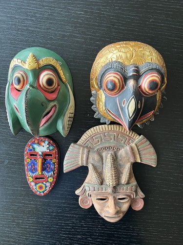 Lot of 4- Tribal Mask From Around The World