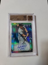 2014 Topps Finest Baseball Jose Abreu RC Auto Blue 33/125 BGS 10 GS1375