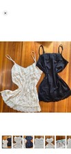 maurices 2-Pack Lace Trim Camisoles Adjustable Straps Black/White L XL