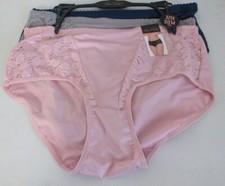 Prima Valentina Women's 3 Pair Pack Lace Detail Panties Plus Size 1X
