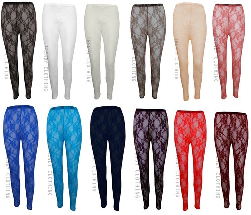 Womens Sheer Floral Lace Ladies 