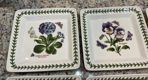 PORTMEIRION (6) BOTANIC GARDEN SQUARE PLATE 7 in Asst. Floral Motifs BG78996-XS - Picture 3 of 7