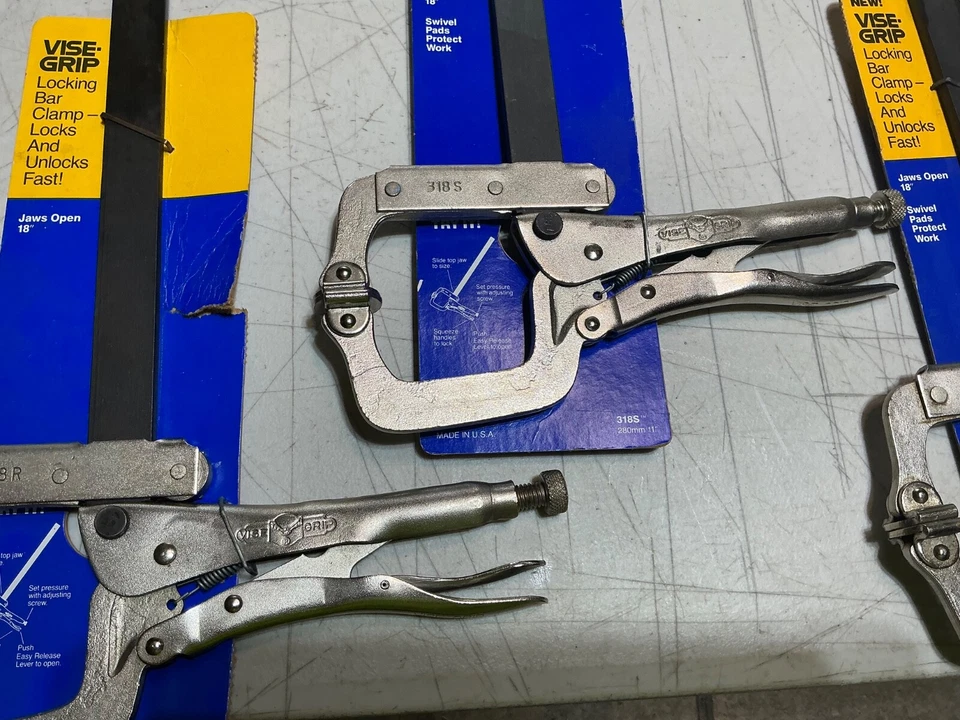 NOS Petersen Dewitt Vise Grip locking bar clamp 318 S 18" opening USA made - Image 3 of 4