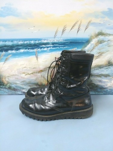 Military Army Mens 11 Black leather Boot - Picture 5 of 10