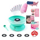 Compact Retro Cotton Candy Maker in Teal - Perfect for Parties & Kids