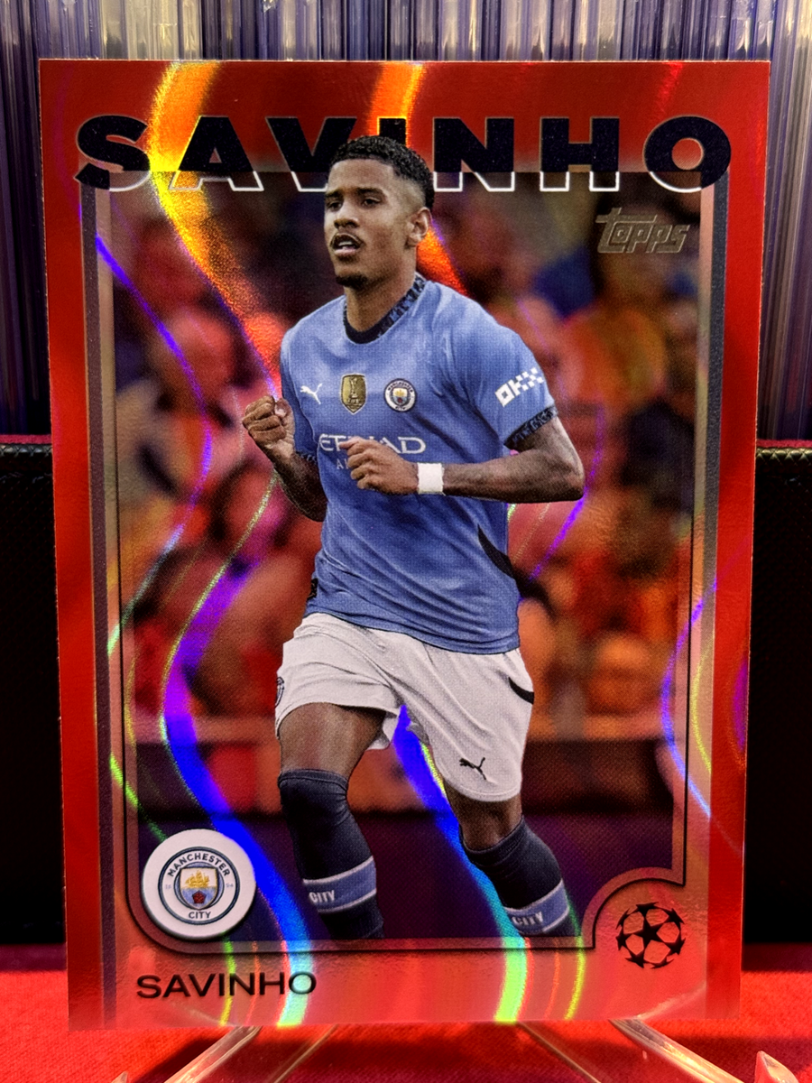 Topps UCC Flagship 2024-25 SAVINHO Red Flowfractor Man City Brazil