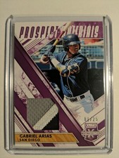 2019 Elite Extra Edition Gabriel Arias #1/25 Purple Prospect Materials #PM-GA