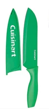 CUISINART 7 Inch Santoku Chefs Knife Stainless Steel Green Blade Guard Advantage