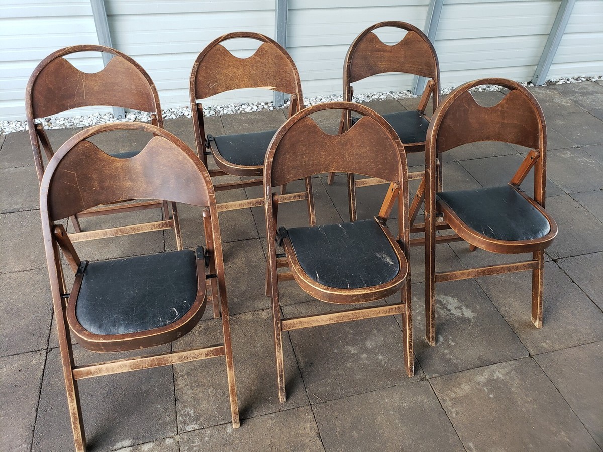Vintage Wood Folding Chairs ART DECO PERIOD Lot Of 6 Bent Wood | eBay Vintage Wood Folding Chairs ART DECO PERIOD Lot Of 6 Bent Wood | eBay