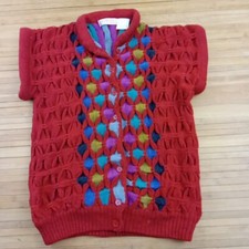 Vintage Gil Aimbez For Static Sleeveless Cardigan Sweater Vest Large...