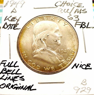 1949 Franklin Half Dollar /"Gem BU/" *Free S//H After 1st Item*