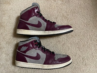 Nike Air Jordan 1 Bordeaux Mid Phat OG Retro Purple/White '12 364770-605  Size 13 | eBay