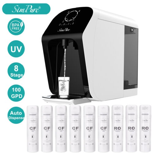 8-Stage Countertop Reverse Osmosis Water Filter System Dispenser +3 Year Filters - Afbeelding 1 van 16