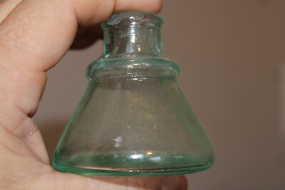 Antique ( Light Teal), Cone, Ink Well, Item # A - 165