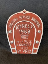 CHEVAUX PLAQUE CONCOURS HIPPIQUE 8 Eme Prix De La Ville D’ANNECY 1968