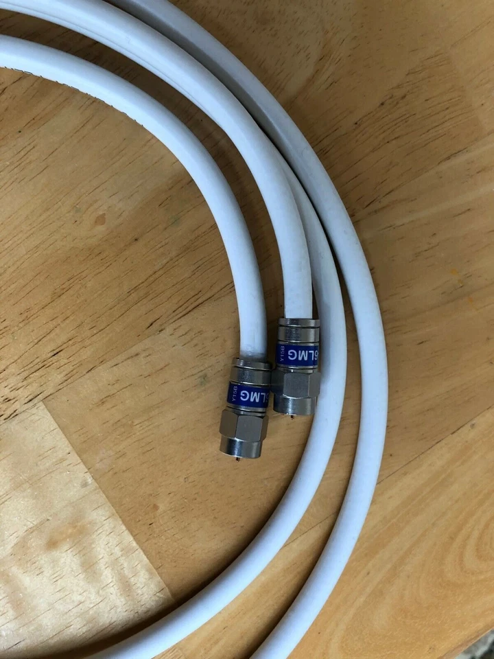 1Ft 2Ft 3 Ft 4 Ft 5 Ft 6Ft RG6 RG-6 Coaxial Coax Cable SAT CATV HDTV BLACK/WHITE - image 2 of 4