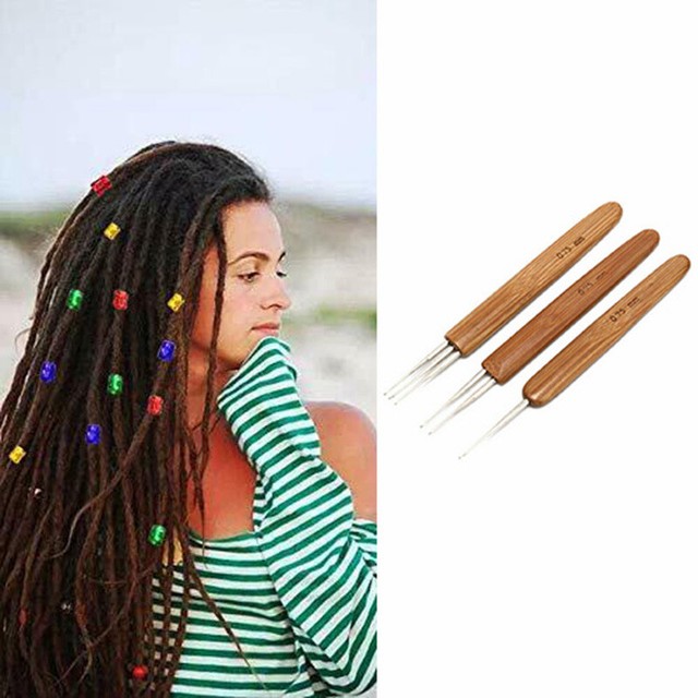 3Pcs/Set 0.75mm Crochet Dreadlock Hook Needle Braiding Hair Dreads