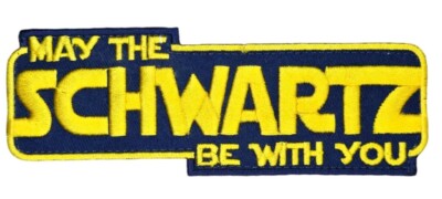 SPACEBALLS MOVIE MAY THE SHWARTZ BE WITH YOU FULL COLOR FUNNY HOOK PATCH