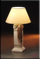 Tischlampe Tischleuchte Lampe Moderne Stehlampe Steinlampe Säule Stuckgips