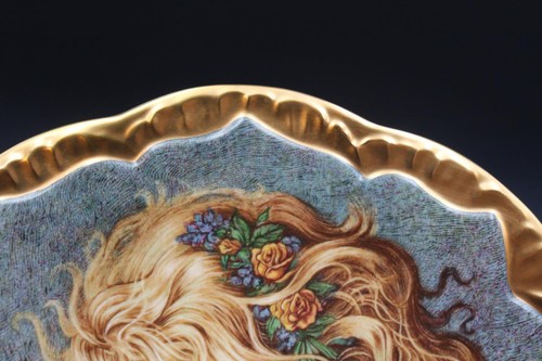 Pickard Irene Spencer 2 Portrait Plates Wild Irish Rose & Yellow Rose of Texas - Picture 5 of 13