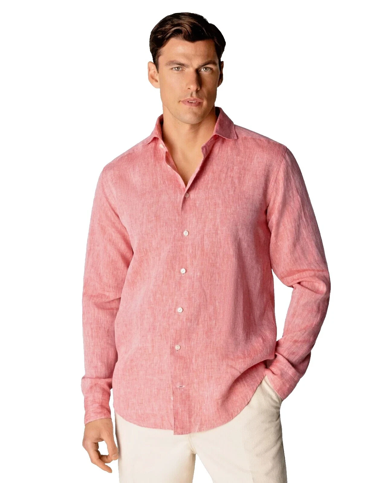 Murano Linen Regular Size Casual Button-Down Shirts for Men