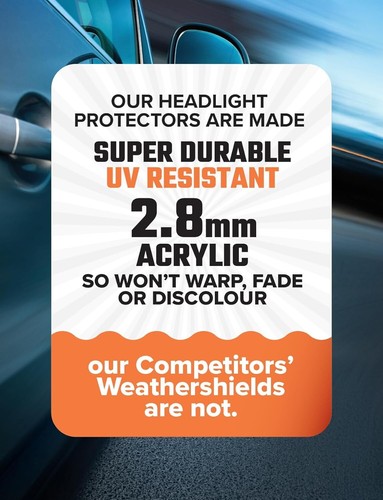 Fits Holden Adventra VY Series 2 VZ 2003 2004 2005 Headlight Protector Pair* - Picture 6 of 7