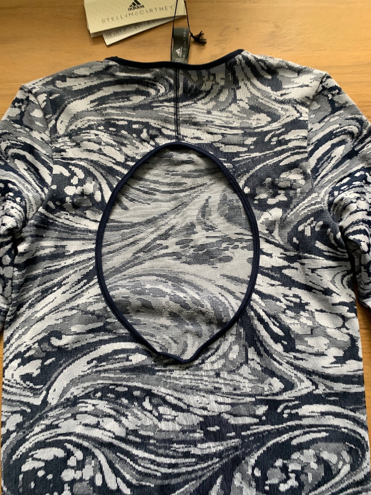 Stella McCartney Adidas Navy Long Sleeve Cutout Top Size M image 9