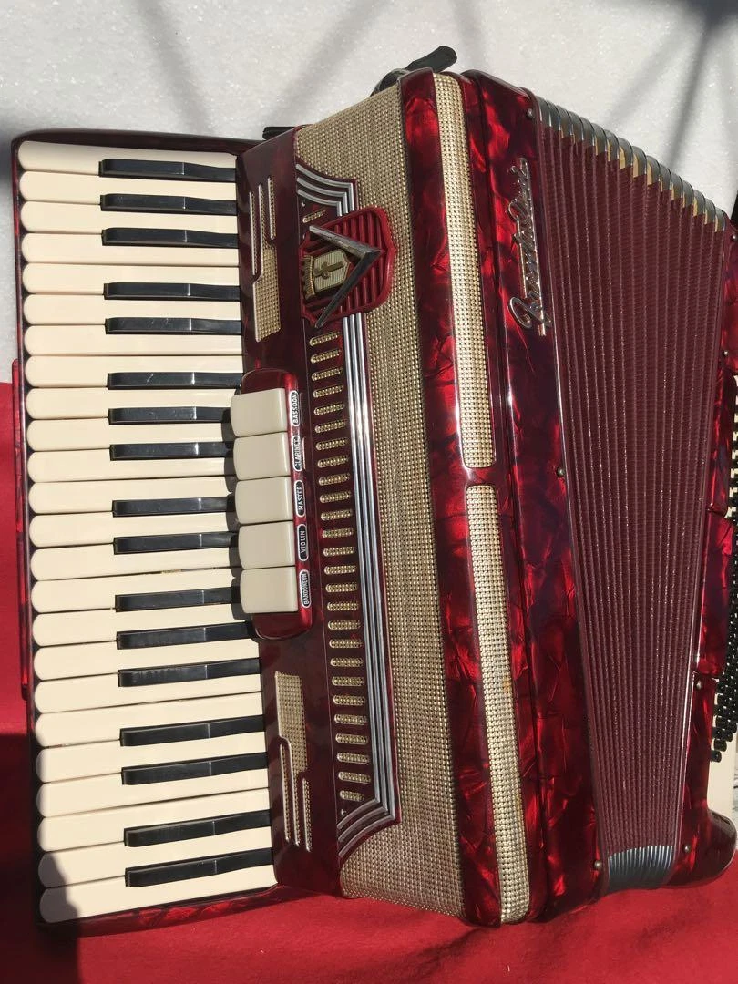 FRONTALINI GOLD 41 Key 120 Base Red Accordion