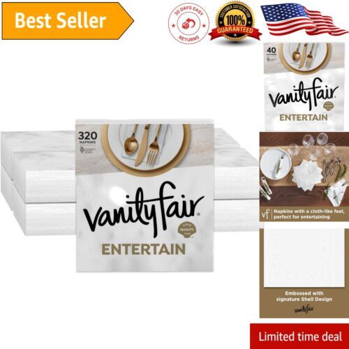 Elegant Embossed 3-Ply Disposable Napkins - 320 Count for Memorable Occasions