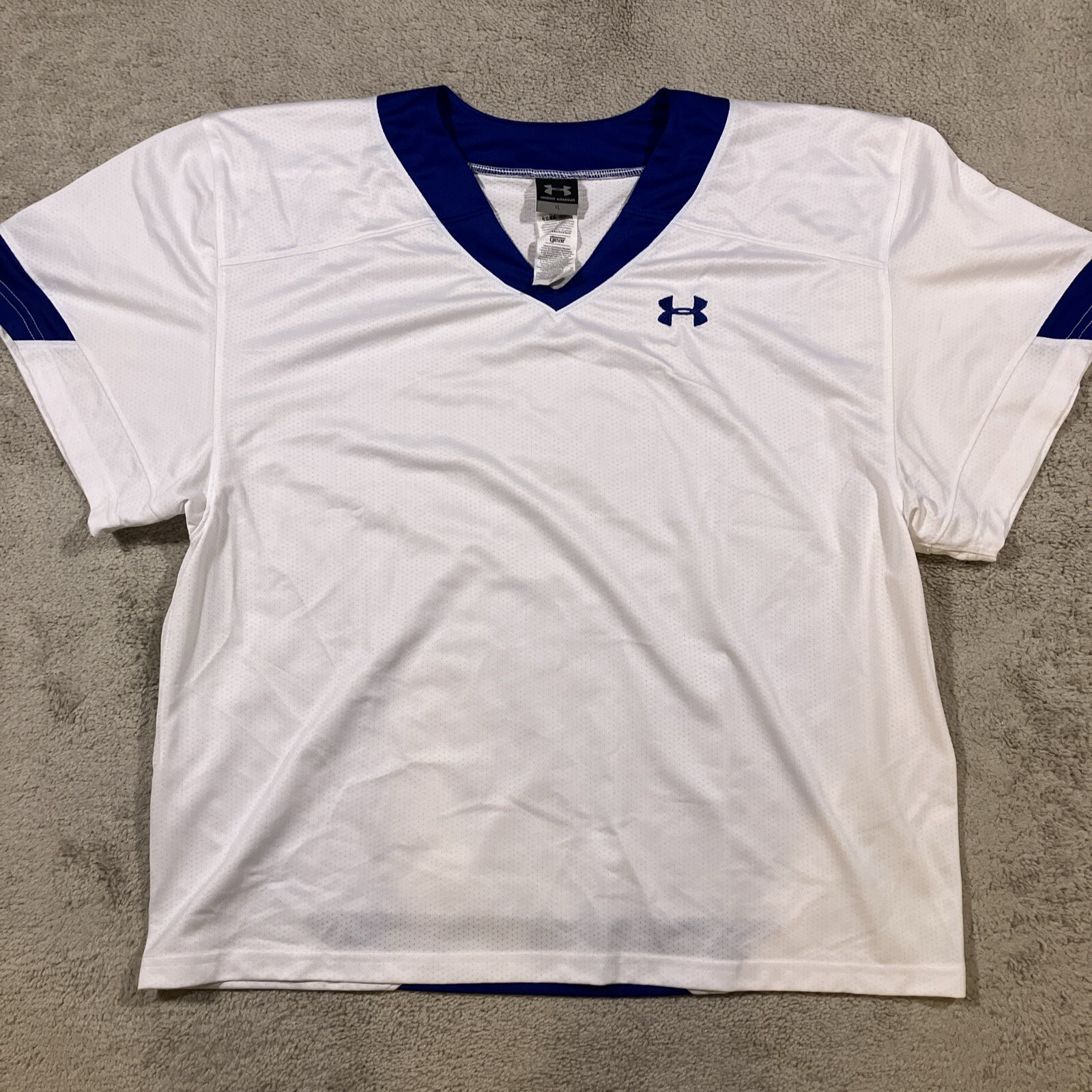 ALTRA Under Armour Stock Maglia Lacrosse Uomo XL Bianco Blu Sport Outdoor Team Gear