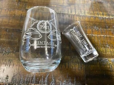 Paris Products Co Wine Glass Shot Glass Est 1981 Limited Edition Vintage