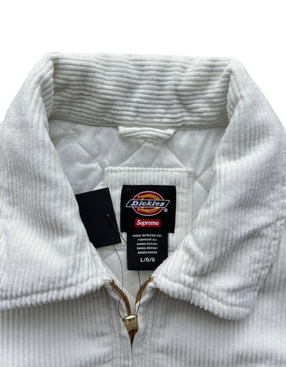 FW22 Supreme & Dickies corduroy emb work zip jacket men's L