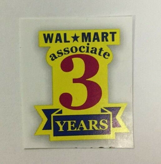 WALMART Third Year Associate Lapel Pin Quality Metal Brand New (Pin back)