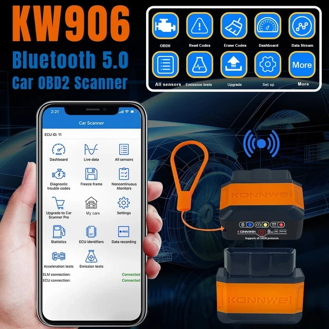 OBD2 Outil de diagnostic du scanner Bluetooth