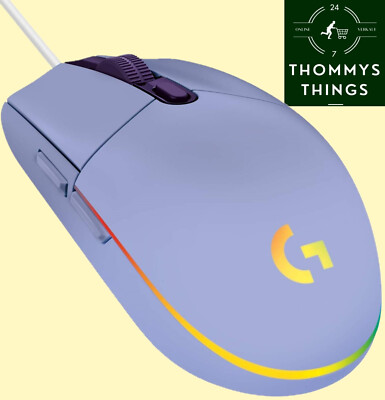 NEU Logitech G203 8000 DPI Laser 6 Tasten Gaming Maus für PC Gamer Zocker lila