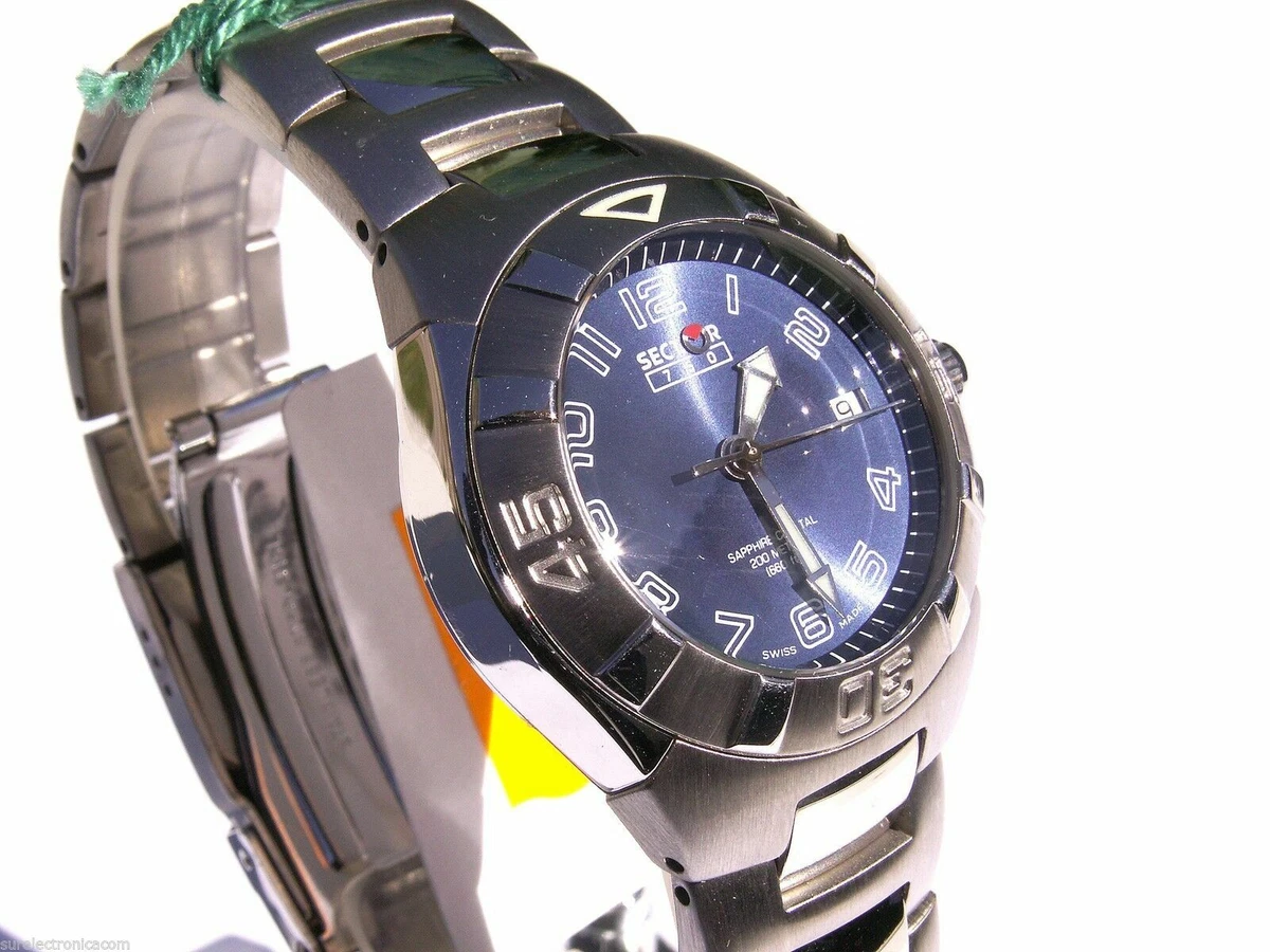 Sector 750 Vintage Divers Glass Sapphire Blue Watch Woman Mejorofertarelojes