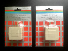 3 Outlet Surge Protector 125V - 2 Pieces, Ivory/Beige Color
