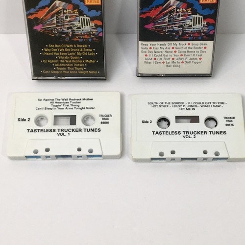 Tasteless Trucker Tunes LOT Volume 1 and 2 Cassette Trucker Trax 1989 Rated X - Picture 6 of 6