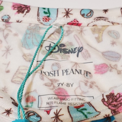 Posh Peanut Disney Princess Friends White 2 piece Pajamas Sz 7Y-8Y Rare NWT NEW - Picture 3 of 7