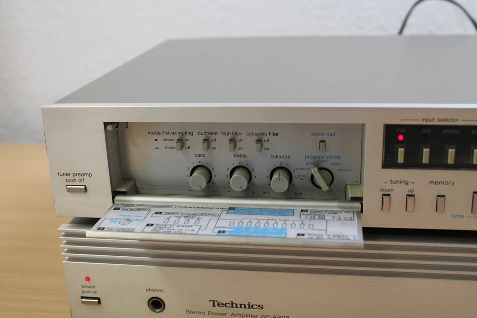 Technics SE-A808 Power Endstufe Amplifier mit Preamplifier ST-K808 - Bild 4 von 4
