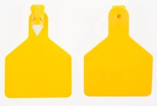 Z Tag Blank Calf ID tag, Yellow, short neck, 25/pk