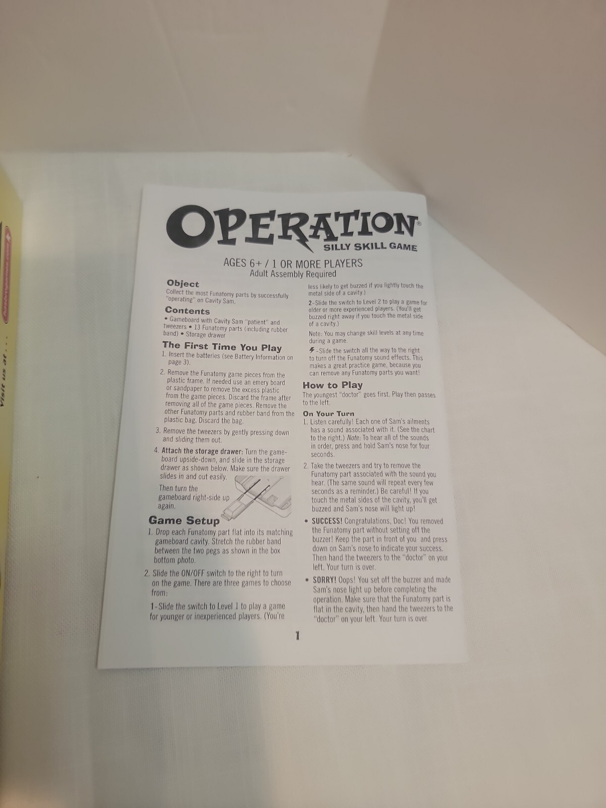 Milton Bradley Operation Board Game Ages 6 & Up, 2008