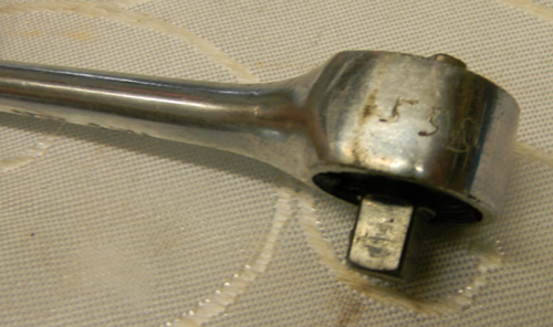BLACKHAWK 1/4" DRIVE ROUND HEAD KNURLED HANDLE 5" LONG RATCHET #GW-9945 - Foto 5 di 6
