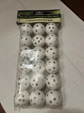 Golf Mate Perforated Practice Golf Balls 18 White New