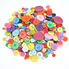 50Pcs Dyed Resin Button Round Flatback Clothes Decor Sewing Crafts Accessories